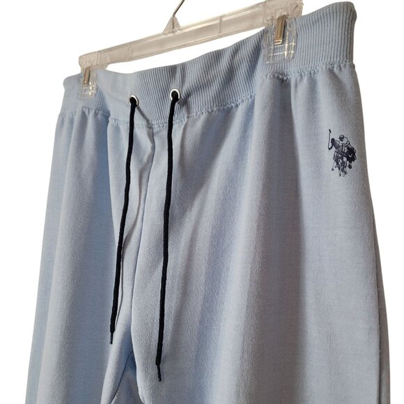 U.S. Polo Assn. Light Blue Jogger Sweatpants 1X Cotton/Polyester Blend Elastic W - Picture 2 of 9